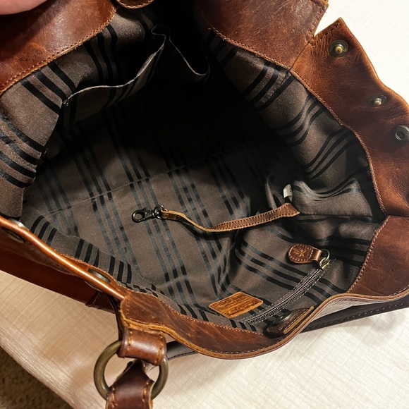 FRYE Melissa Purse or Tote Bag. Cognac Color - Picture 7 of 12